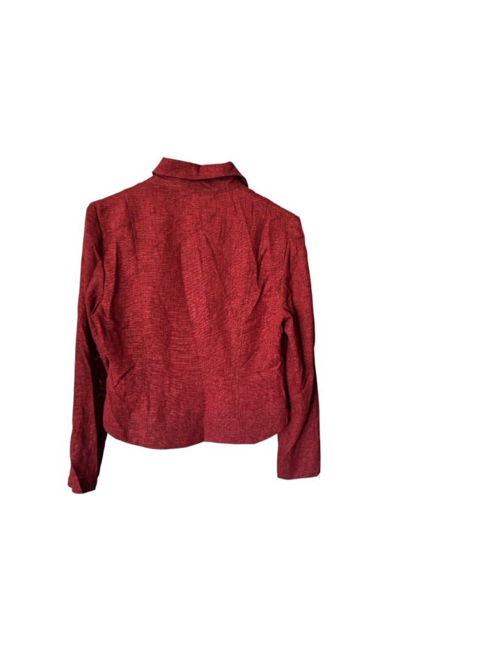 Liz Claiborne Women's Burgundy Short Blazer Top - Picture 2 of 5